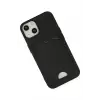 Newface Apple iPhone 14 Plus Kılıf Kelvin Kartvizitli Silikon - Siyah