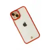 Newface Apple iPhone 14 Plus Kılıf Liva Lens Silikon - Kırmızı