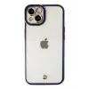Newface Apple iPhone 14 Plus Kılıf Liva Lens Silikon - Mavi