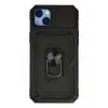 Newface Apple iPhone 14 Plus Kılıf Pars Lens Yüzüklü Silikon - Siyah