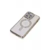 Newface Apple iPhone 14 Pro Kılıf Joke Simli Magneticsafe Kılıf - Gold