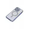 Newface Apple iPhone 14 Pro Kılıf Joke Simli Magneticsafe Kılıf - Mavi
