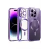 Newface Apple iPhone 14 Pro Kılıf Kross Magneticsafe Kapak - Mor