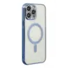 Newface Apple iPhone 14 Pro Kılıf Magneticsafe Lazer Silikon - Sierra Blue