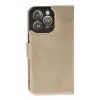 Newface Apple iPhone 14 Pro Kılıf Trend S Plus Kapaklı Kılıf - Gold