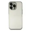 Newface Apple iPhone 14 Pro Max Kılıf Razer Lensli Silikon - Gümüş