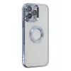 Newface Apple iPhone 14 Pro Max Kılıf Slot Silikon - Sierra Blue