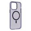 Newface Apple iPhone 14 Pro Max Kılıf Tron Şeffaf Magsafe Kapak - Derin Mor