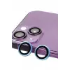 Newface Apple iPhone 14 Raze Metal Kamera Lens - Mavi