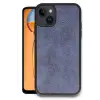 Newface Apple iPhone 15 Kılıf Aras Deri Kapak - Lacivert