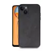 Newface Apple iPhone 15 Kılıf Aras Deri Kapak - Siyah
