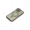 Newface Apple iPhone 15 Kılıf Joke Simli Magneticsafe Kılıf - Gri