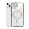 Newface Apple iPhone 15 Kılıf Joke Simli Magneticsafe Kılıf - Gümüş