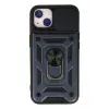 Newface Apple iPhone 15 Kılıf Pars Lens Yüzüklü Silikon - Lacivert
