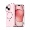Newface Apple iPhone 15 Plus Live Diamond Magsafe Kapak - Pembe