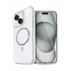 Newface Apple iPhone 15 Plus Live Diamond Magsafe Kapak - Şeffaf
