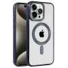 Newface Apple iPhone 15 Pro Kılıf Kronos Magsafe Kapak - Lacivert