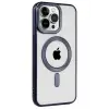 Newface Apple iPhone 15 Pro Kılıf Kronos Magsafe Kapak - Lacivert