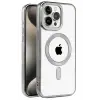 Newface Apple iPhone 15 Pro Kılıf Kronos Magsafe Kapak - Titanyum Gri