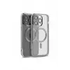 Newface Apple iPhone 15 Pro Kılıf Kross Magneticsafe Kapak - Gümüş