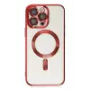 Newface Apple iPhone 15 Pro Kılıf Kross Magneticsafe Kapak - Kırmızı