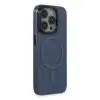 Newface Apple iPhone 15 Pro Max Kılıf Anka PC Magneticsafe Sert Metal Kapak - Lacivert