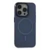 Newface Apple iPhone 15 Pro Max Kılıf Anka PC Magneticsafe Sert Metal Kapak - Lacivert