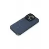 Newface Apple iPhone 15 Pro Max Kılıf Anka PC Magneticsafe Sert Metal Kapak - Lacivert