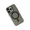 Newface Apple iPhone 15 Pro Max Kılıf Lodos Magneticsafe Mat Kapak - Siyah