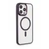 Newface Apple iPhone 15 Pro Max Kılıf Room Magneticsafe Silikon - Derin Mor
