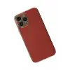Newface Apple iPhone 15 Pro Max Kılıf Volet Silikon - Kırmızı