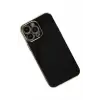 Newface Apple iPhone 15 Pro Max Kılıf Volet Silikon - Siyah