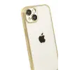 Newface Apple iPhone 15 Razer Lensli Silikon - Gold