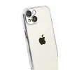 Newface Apple iPhone 15 Razer Lensli Silikon - Gümüş