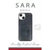 Newface Apple iPhone 15 Sara Kartvizitli Deri Kılıf - Yeşil