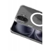 Newface Apple iPhone 16 Combo Sert Şeffaf Magsafe Kapak - Şeffaf