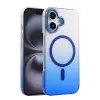 Newface Apple iPhone 16 Glossy Magsafe Kapak - Mavi