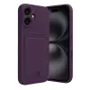 Newface Apple iPhone 16 Kılıf Kelvin Kartvizitli Silikon - Derin Mor
