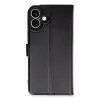 Newface Apple iPhone 16 Kılıf Trend S Plus Kapaklı Kılıf - Siyah