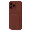 Newface Apple iPhone 16 Pro Kılıf Kelvin Kartvizitli Silikon - Bordo