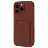 Newface Apple iPhone 16 Pro Kılıf Kelvin Kartvizitli Silikon - Bordo