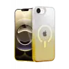 Newface Apple iPhone 16E Pummel Shiny Magsafe Kapak - Gold