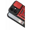 Newface Apple iPhone 17 Pars Lens Yüzüklü Silikon - Kırmızı