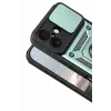 Newface Apple iPhone 17 Pars Lens Yüzüklü Silikon - Yeşil