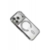 Newface Apple iPhone 17 Pro Joke Simli Magneticsafe Kılıf - Gümüş