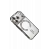 Newface Apple iPhone 17 Pro Joke Simli Magneticsafe Kılıf - Gümüş