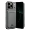 Newface Apple iPhone 17 Pro Kelvin Kartvizitli Silikon - Gri
