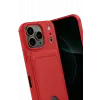 Newface Apple iPhone 17 Pro Kelvin Kartvizitli Silikon - Kırmızı