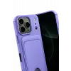 Newface Apple iPhone 17 Pro Kelvin Kartvizitli Silikon - Lila