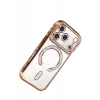 Newface Apple iPhone 17 Pro Max Joke Simli Magneticsafe Kılıf - Turuncu